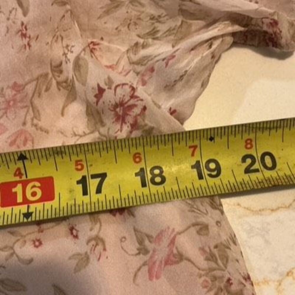 GIUSY 100% Silk Romantic Flowy Top Stretch Lined Made in Italy Cottagecore - Picture 8 of 9